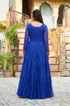 Gamthi work Long Sleeve Fliary Ethnic Gown dress