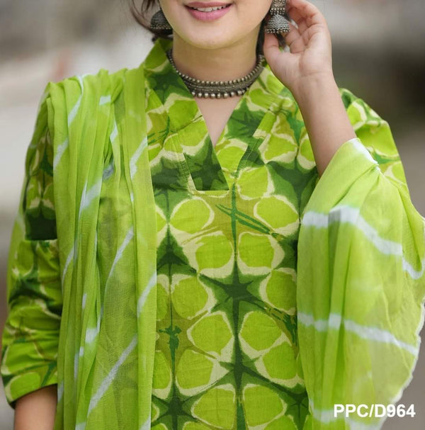 Green Afghani pant kurta salwar suit set