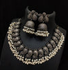 German Silver Mango Choker Necklace with Earrings
