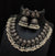 German Silver Mango Choker Necklace with Earrings