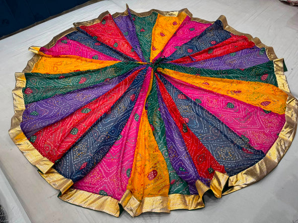Multicor printed Georgotte Chaniya Lehenga Skirt
