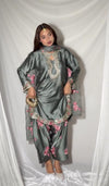 Floral SatinFarshi Kurti Salwar Set