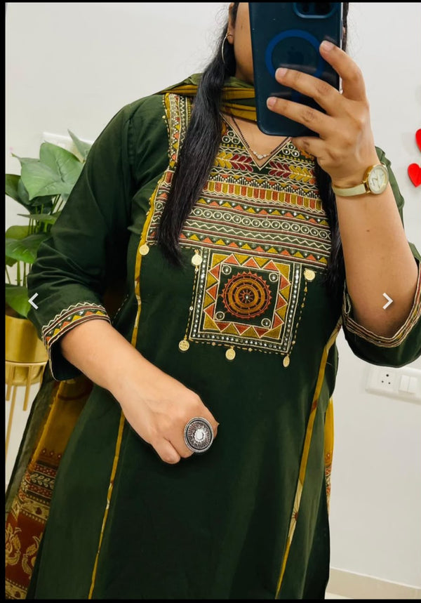 Jaipuri Cotton Casual Salwar suit Set