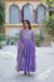 Lavender Georgotte Long Floor length Flairy Gown Dress