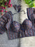 Designer Cotton Ajrakh Printed Blouse in Navy Blue