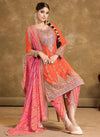 Punjabi style Festive wear Designer Kurta Dhoti and Dupatta set
