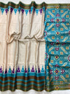 Patola print Soft semi Tussar silk sarees