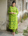 Green Afghani pant kurta salwar suit set