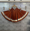 Rust Brown Flairy Gota lappa border Chaniya Lehenga Skirt