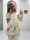 Tissue silk Open slitParty wear Coord set