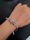 German Silver Oxidized Monalisa cut stone embedded Bracelets