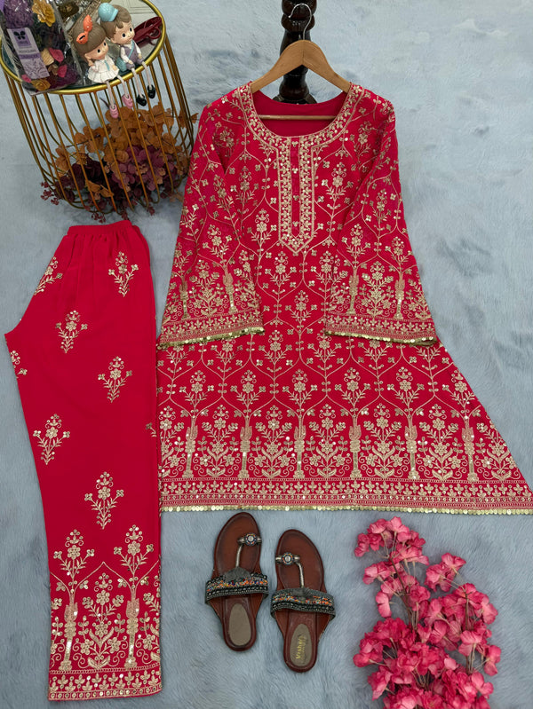 Sparkling Sequin Designer Indo WesternCooed set