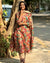Orange Multicolor kalamkari printed 3pc salwar suit set