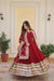 Maroon Red Long Floor length Flairy Gown Dress