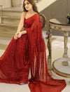 Glam look Red Party Wear Sequin Emblished Saree