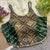 Green Designer Strap Pure Silk Blouse with Real Kodi Border